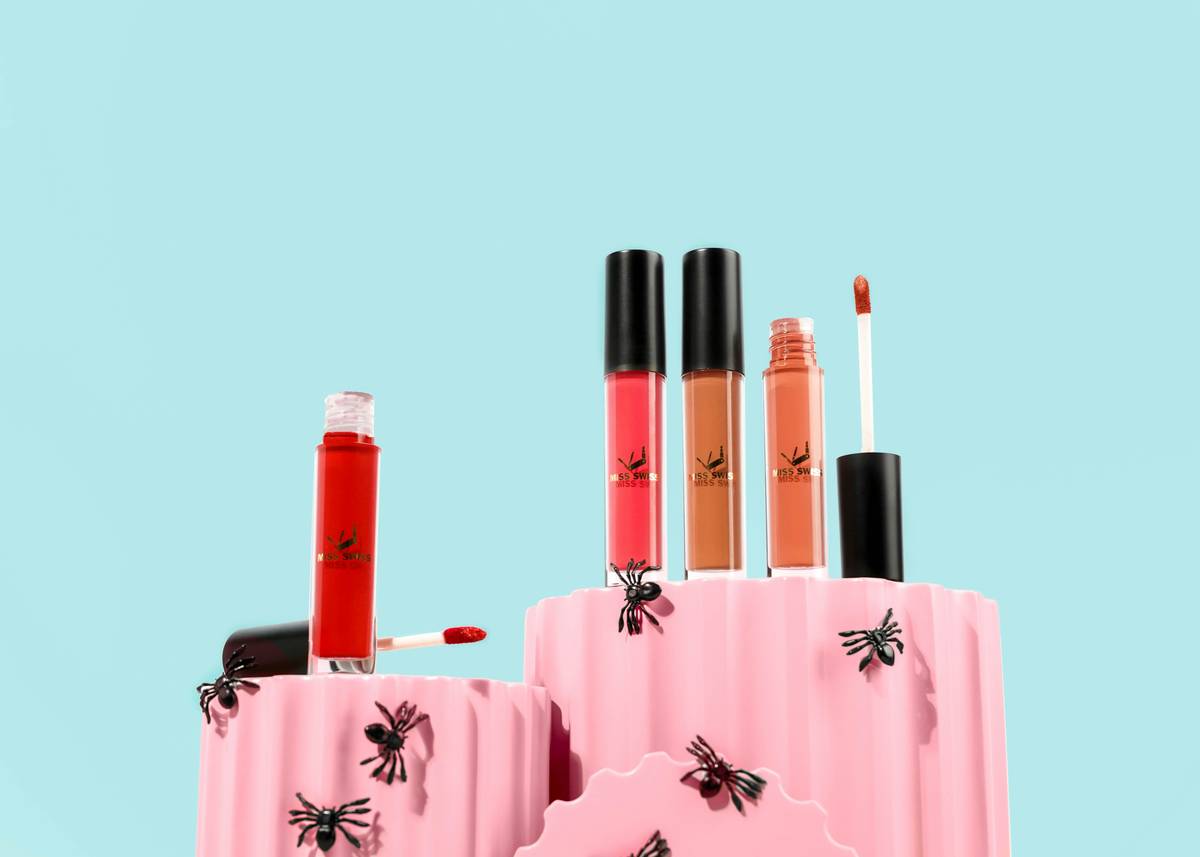 An example of Instagram-worthy nail art created using nail design vinyl stencils.